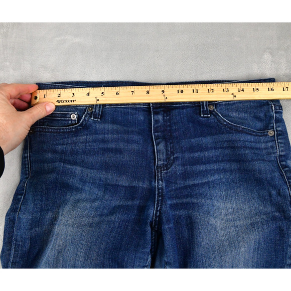 Gap 1969 Girlfriend Jeans Womens 30r (32x27 Meas) Blue Denim - Picture 8 of 10